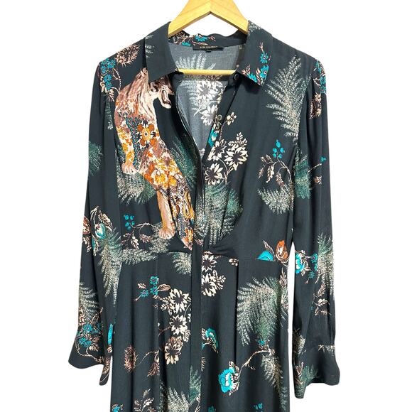 KOBI HALPERIN Amada Mix Print Long Sleeve Dress In Black Multi size‎ small $498 - Picture 3 of 7